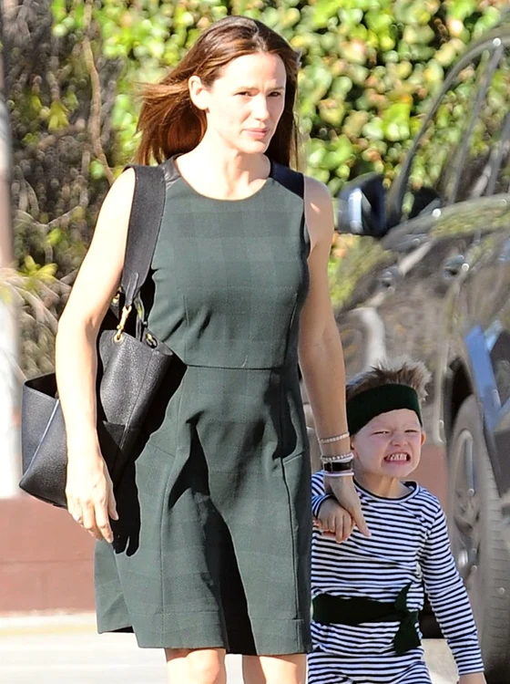 Jennifer Garner Takes Her Kids To Church jpeg