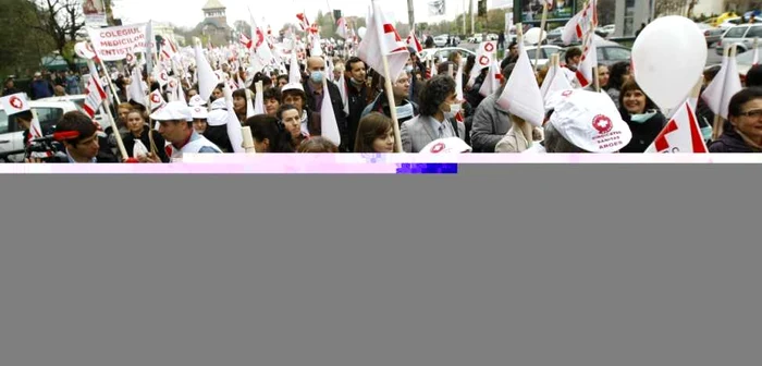 Aproximativ 10.000 de medici au protestat sâmbătă în Capitală    FOTO: Eduard Enea/Adevărul