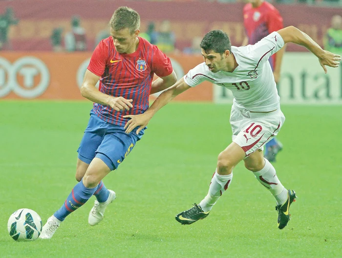 Herea a fost înlocuit cu un sfert de oră înainte de finalul partidei cu Steaua (foto: mediafax)