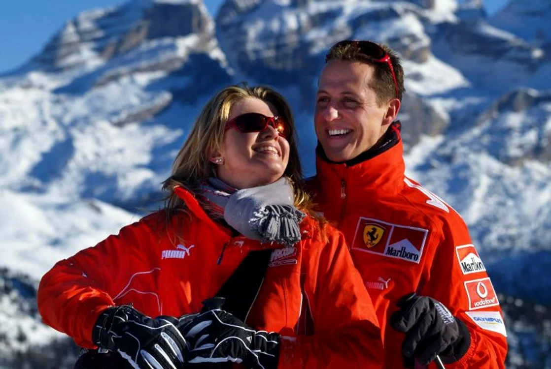 Corinna Schumacher și soțul ei, îndrăgostiți de schi, un sport periculos. Foto Bild
