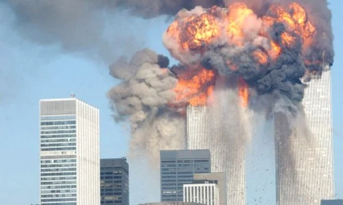 11 septembrie 2001 new york 9/11 world trade center atac terorist foto SPENCER PLATT / GETTY IMAGES NORTH AMERICA / Getty Images via AFP