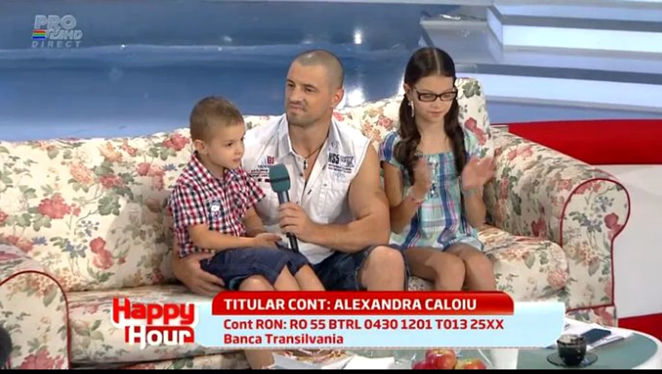 Micuţul Cezar a spus o rugăciune în direct, pentru colegul său bolnav (captură: PRO TV)