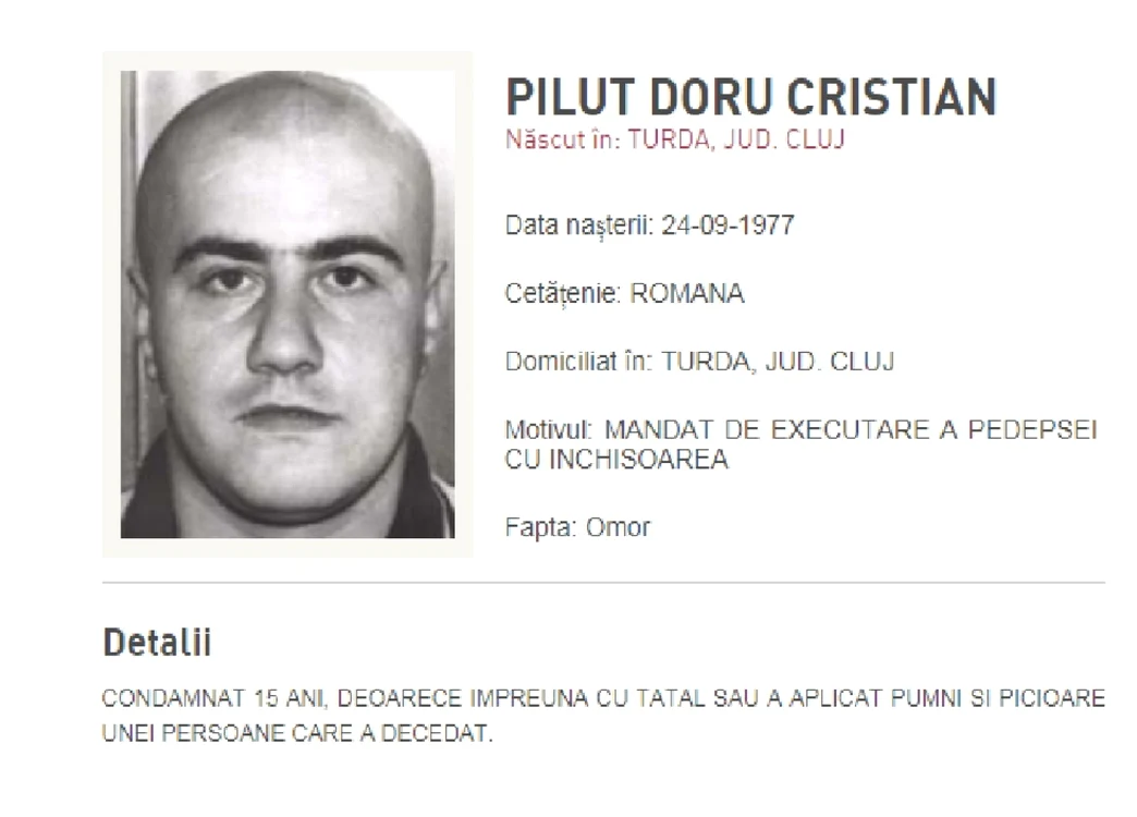 Piluţ a fost ani de zile dat în urmărire generală