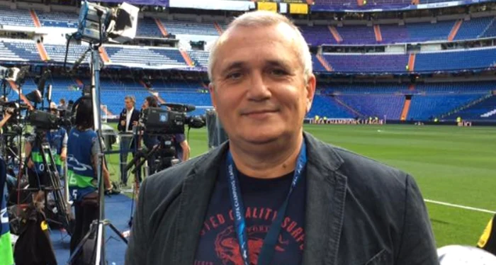 Emil Grădinescu, unul dintre cunoscuți comentatori din România. Captură TV