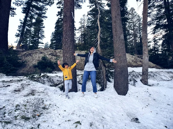 Cu numai o zi înainte, Dana Rogoz și fiul ei făceau cu greu față caniculei din Las Vegasfoto: arhivă personală