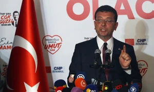Ekrem Imamoglu se adresează presei după ce a câştigat primăria Istanbulului 23 IUNIE 2019 FOTO EPA-EFE