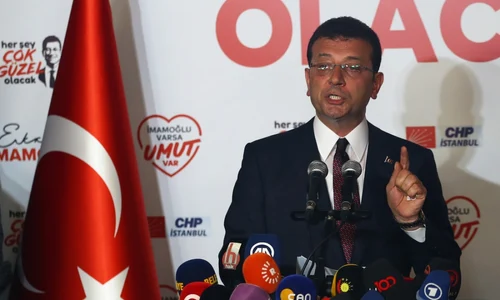 Ekrem Imamoglu se adresează presei după ce a câştigat primăria Istanbulului 23 IUNIE 2019 FOTO EPA-EFE