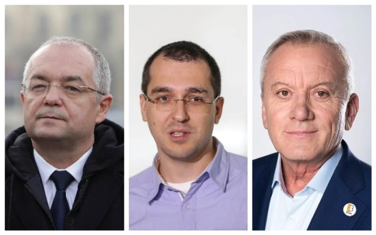 Emil Boc (PNL), Vlad Voiculescu (USR PLUS) şi Constantin Toma (PSD)