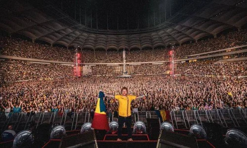 Ed Sheeran a cântat în tricoul naţionale de fotbal pe Arena Naţională jpeg