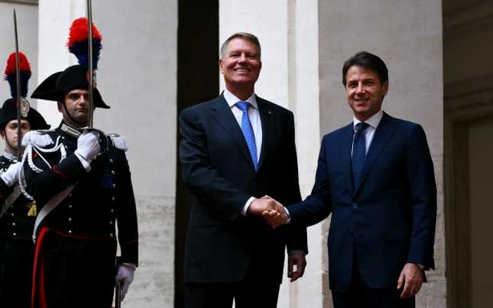 Klaus Iohannis şi Giuseppe Conte. FOTO presidency.ro