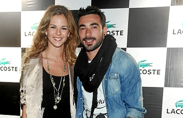 Lavezzi şi logodnica sa, Yanina