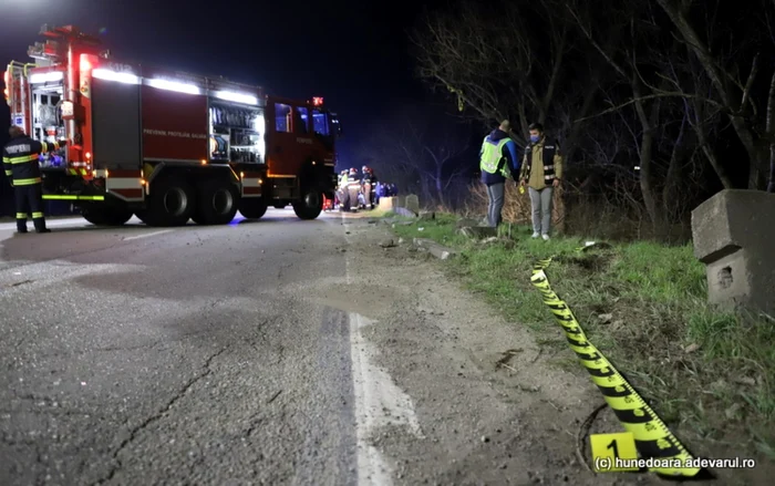 Accident mortal produs de un tânăr băut pe şoseaua Hunedoara Deva foto daniel guta adevarul