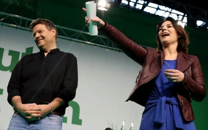 Annalena Baerbock şi Robert Habeck, liderii Verzilor germani FOTO EPA-EFE