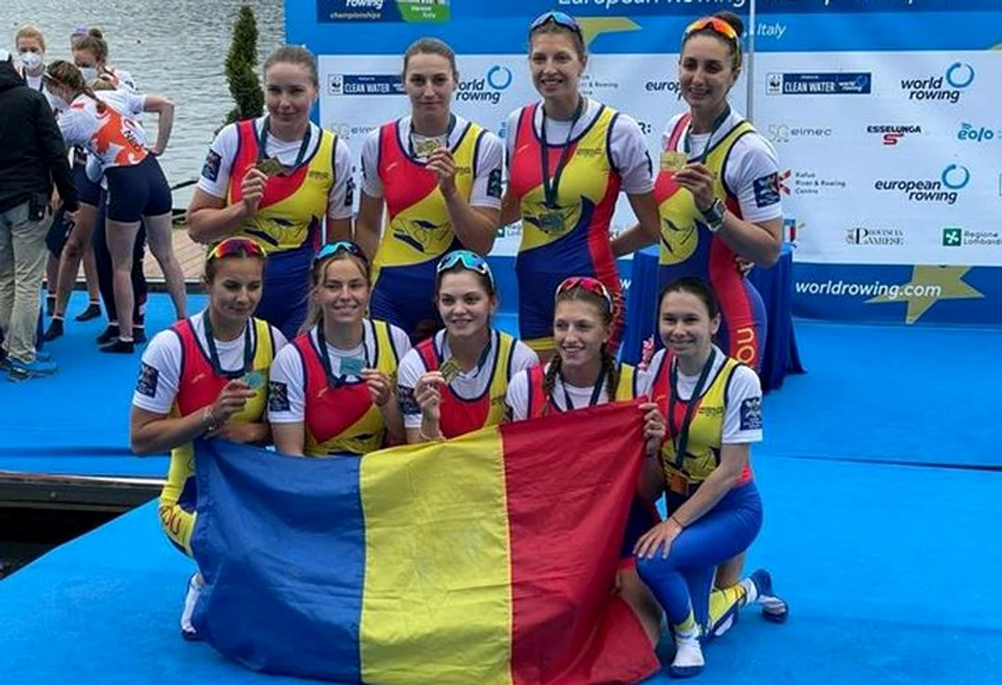 Echipajul de 8+1 al României a cucerit al patrulea titlu european consecutivFOTO: Facebook