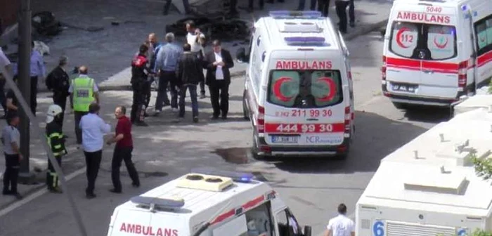 Locul deflagraţiei din Gaziantep. FOTO: BBC