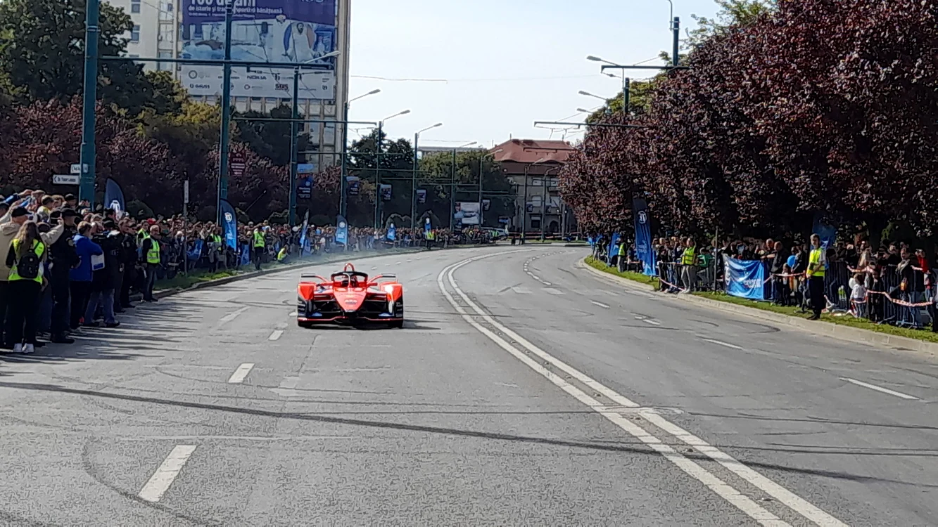 Monopostul de la Mahindra Racing la Timișoara FOTO Ștefan Both