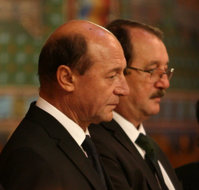 Preşedintele Traian Băsescu, alături de fratele său, Mircea