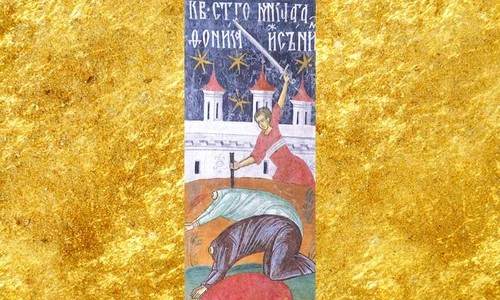 calendar ortodox 2021 22 august martiriul sfantului agatonic si a celor impreuna cu el fresca de la manatirea sucevita jpeg