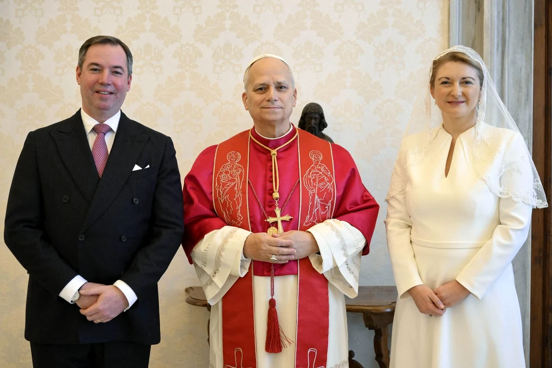Marea Ducesă Stéphanie a Luxemburgului și Papa Leon foto profimedia 1068592310 (1) jpg