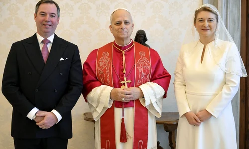 Marea Ducesă Stéphanie a Luxemburgului și Papa Leon foto profimedia 1068592310 (1) jpg