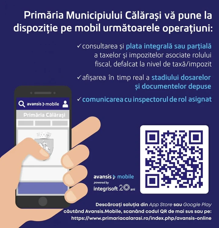 Soluţie inteligentă pentru plata taxelor şi impozitelor locale la Primăria Călăraşi FOTO Facebook/PMC