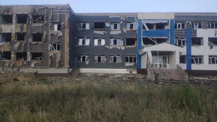 în Kostyantynivka scoala a fost avariata de bombardamentele rusesti Foto: facebook/ Pavlo Kyrylenko