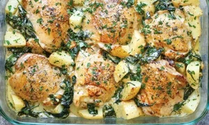 pui cu cartofi la cuptor cu sos cremos de parmezan 580x400 jpeg