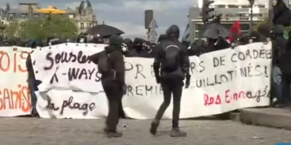 Protest 1 Mai Paris Captura YouTube/ AFP