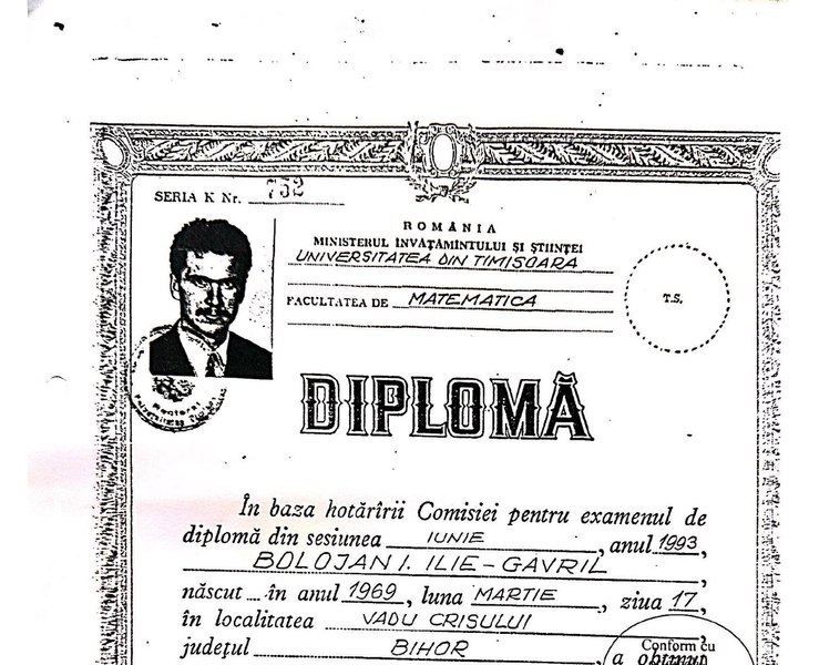 Ilie Bolojan a publicat diploma de absolvire. „Tinerii admiși la facultate efectuau 9 luni de armată”. Cu ce notă a terminat