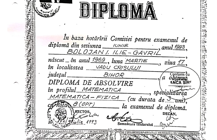 Olie Bolojan a publicat diploma de absolvire a facultății. FOTO FB Guvernul României