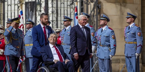 Preşedinteleceh Milos Zeman alături de preşedintele Germaniei 26 august 2021 FOTO EPA-EFE