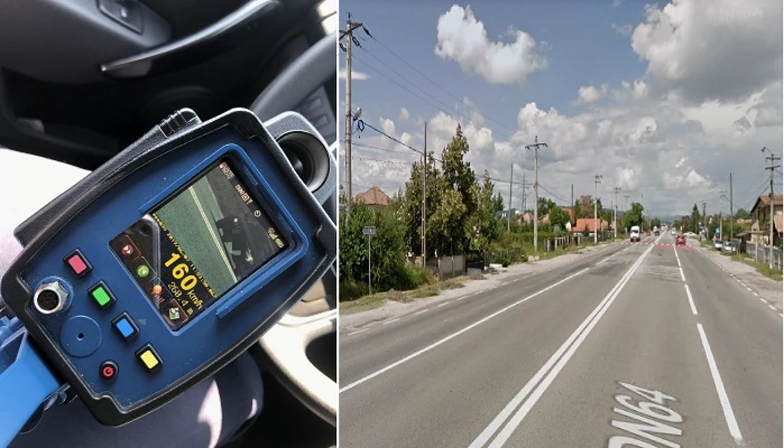 Şofer prins la volan pe DN 64 la intrare în Râmnicu Vâlcea cu 160 km/h pe o porţiune în care limita este de 70 km/h Foto Adevărul