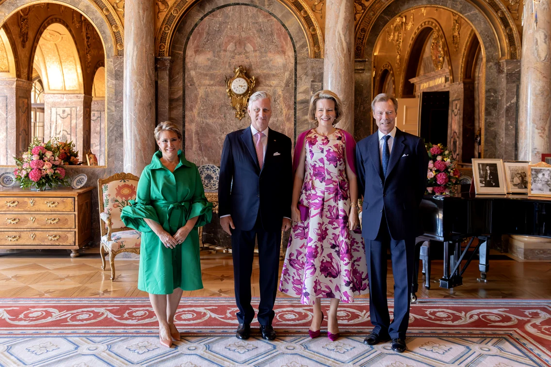 Marea Ducesă Maria Teresa de Luxemburg, Marele Duce Henri, Regina Mathilde și Regele Philippe al Belgiei. FOTO: Marea Curte Ducală
