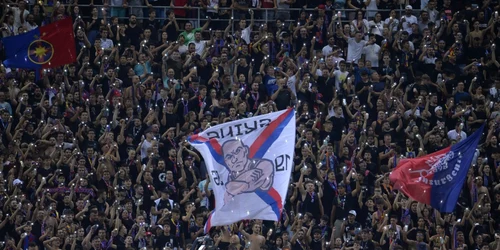 Meci fotbal FCSB Dunajska Streda tribuna suporteri Arena Nationala din Bucuresti 11 august 2022 FOTO Mediafax / Alexandru Dobre