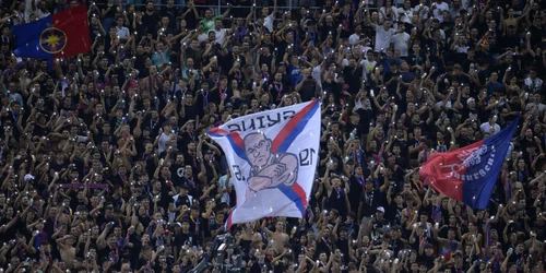 Meci fotbal FCSB Dunajska Streda tribuna suporteri Arena Nationala din Bucuresti  11 august 2022 FOTO Mediafax / Alexandru Dobre