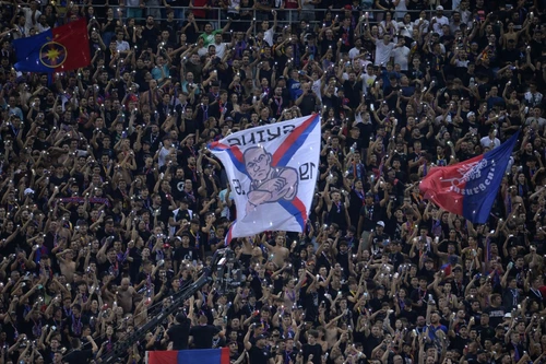 Meci fotbal FCSB Dunajska Streda tribuna suporteri Arena Nationala din Bucuresti  11 august 2022 FOTO Mediafax / Alexandru Dobre