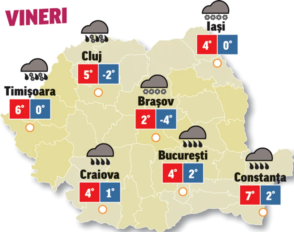 Prognoza meteo 6 martie ne avertizează că vor cădea precipitații însemnate cantitativ
