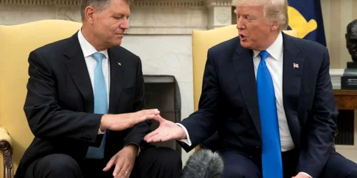 Klaus iohannis Donald Trump la C asa Alba FOTO Guliver / Getty Images