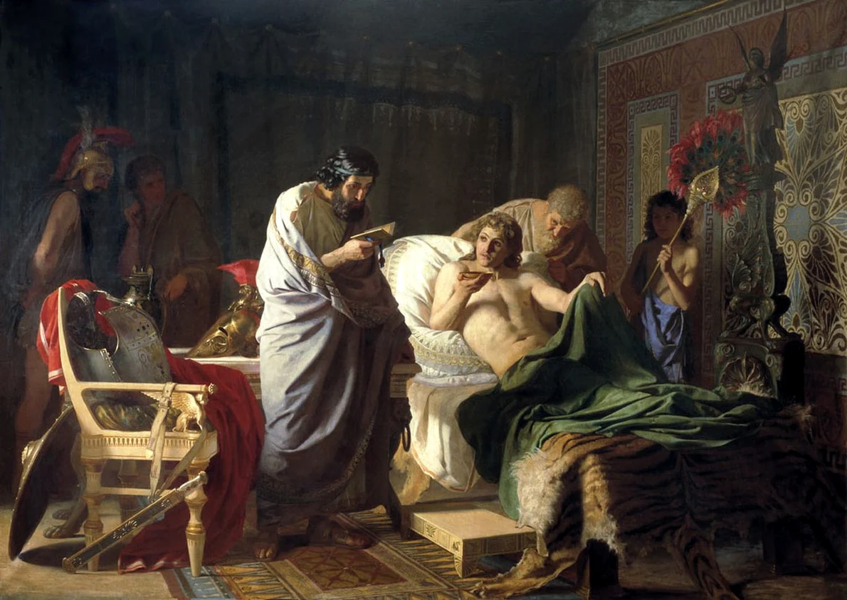 Alexander of macedon trust's the doctor Philip, Henryk Siemiradzki jpg