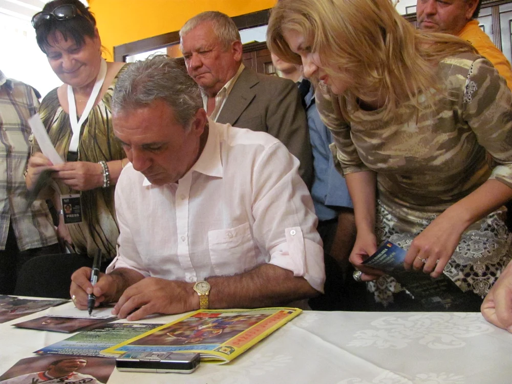 Hristo Stoichkov a fost la Timişoara la sfârşitul lunii mai Foto: Ştefan Both