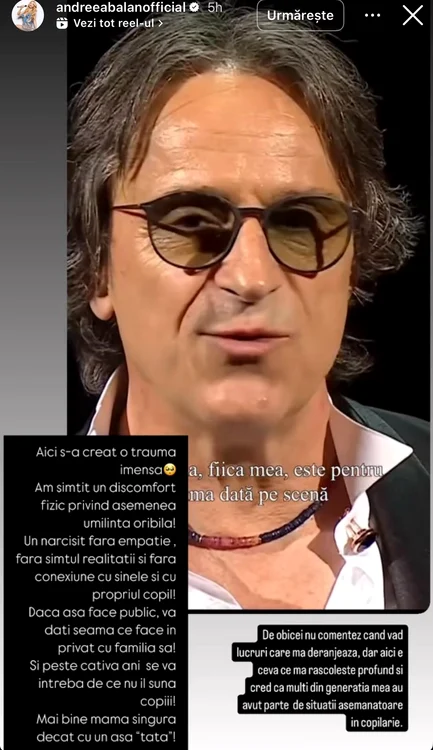 Andreea Bălan a răbufnit după discursul lui Claudiu Bleonț / foto: Instagram
