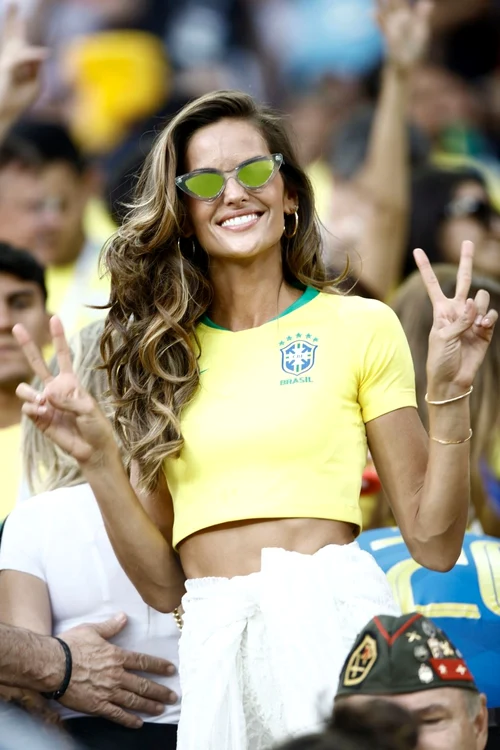 Izabel Goulart blows a kiss during the 2018 FIFA World Cup Russia Group E match jpeg