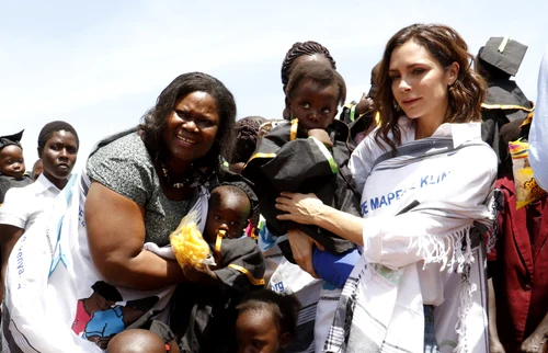 Victoria Bechkam besucht als UN Aids Botschafterin Kenia jpeg