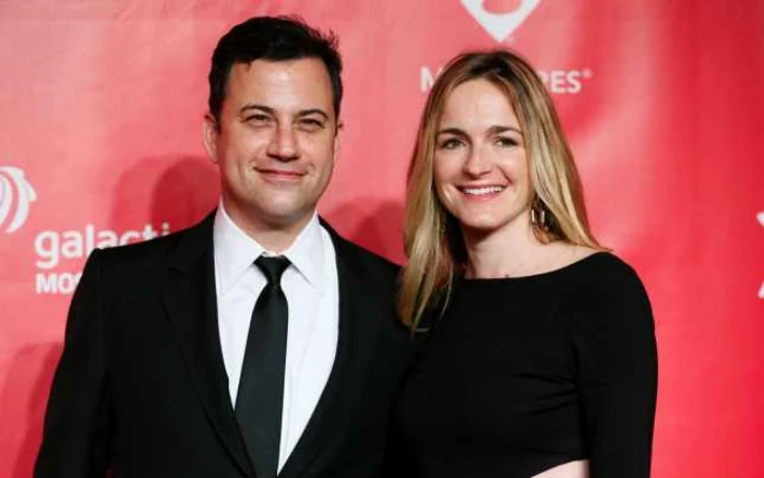 Jimmy Kimmel, alături de soţia sa, Molly McNearney FOTO Reuters