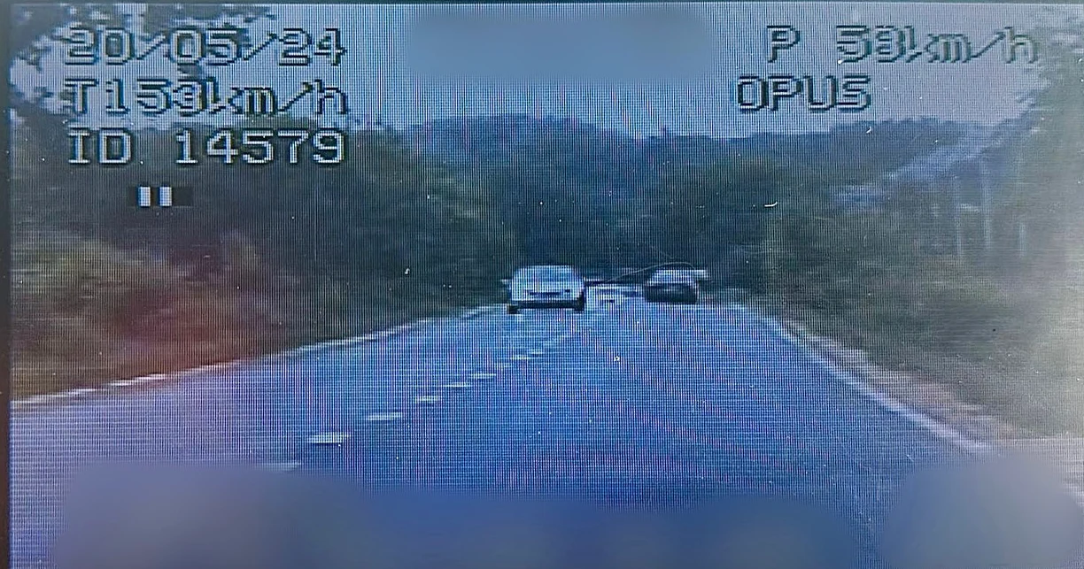 Șofer prins conducând cu viteza de 153 km/h/ FOTO IPJ Dâmbovița