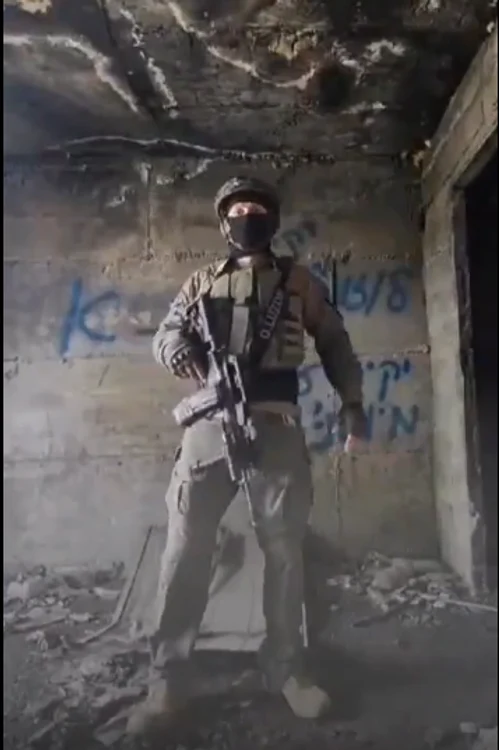 Un rezervist israelian din Gaza a filmat un mesaj adresat premierului israelian FOTO Captură video