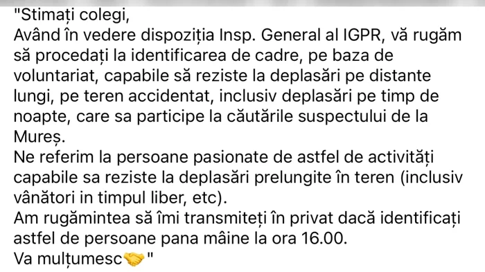 Polițiștii caută voluntari pentru găsirea lui Emil Gânj Foto: Sindicatul Europol