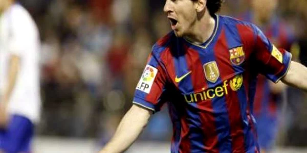 Lionel Messi a marcat patru goluri lui Arsenal