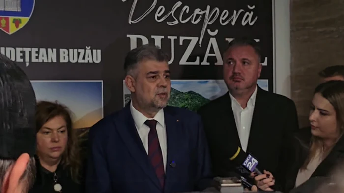 Marcel Ciolacu și-a depus candidatura la Buzău. Foto: captură video Reporter Buzoian
