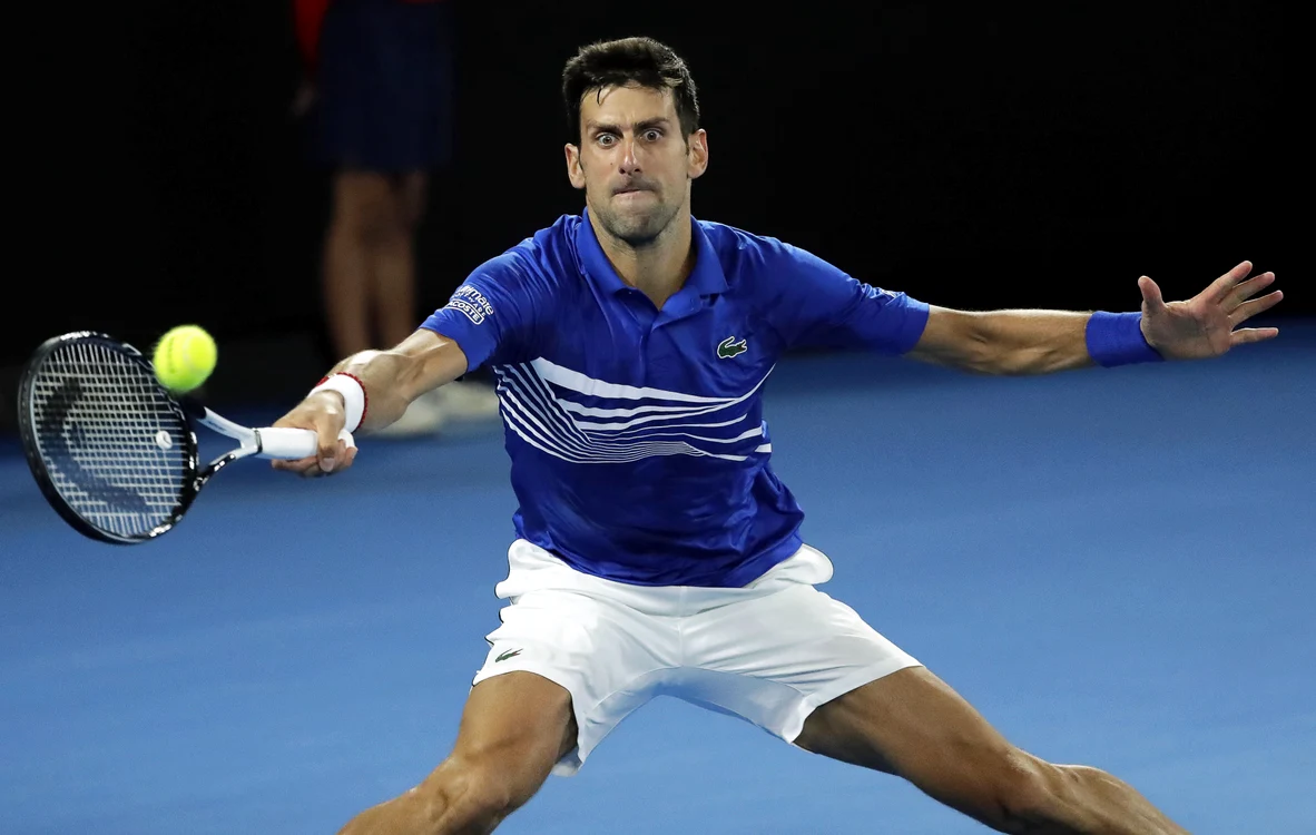 
    Novak Djokovic a ajuns la 20 de meciuri câștigate la rând în turneele de mare șlemFoto: EPA  